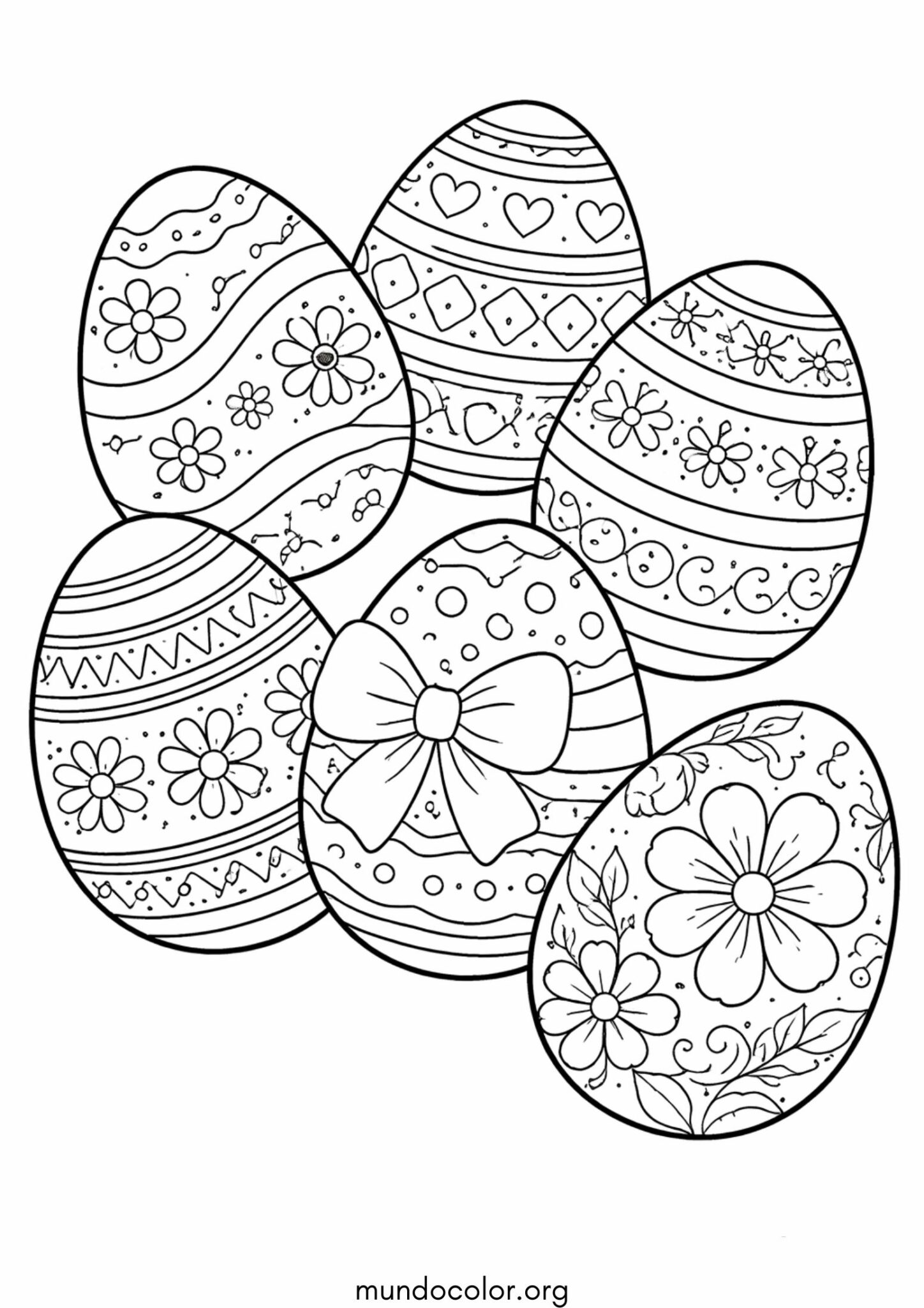 Dibujo de Huevos de Pascua para colorear
