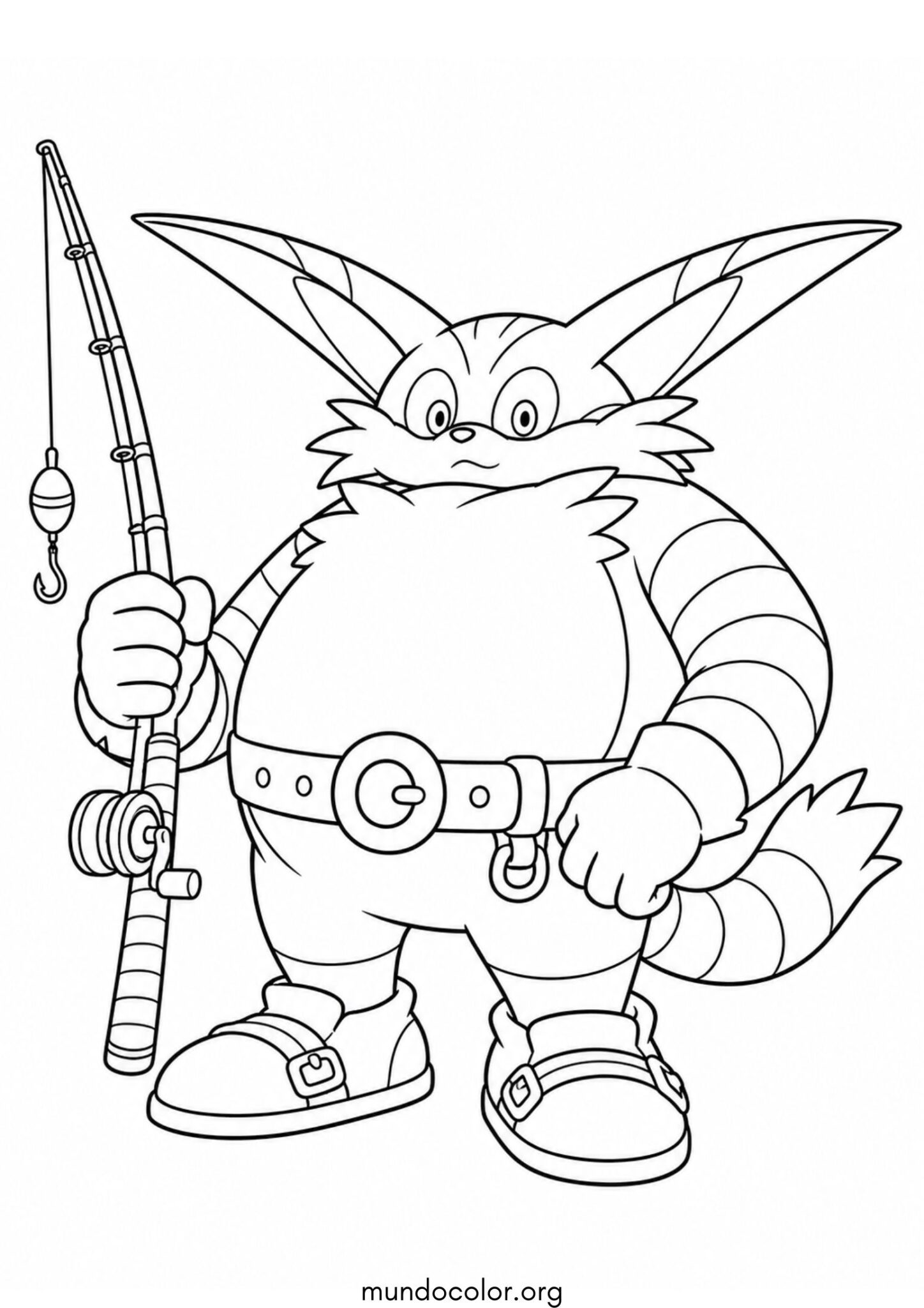 Dibujo de Big the Cat (Sonic) para colorear