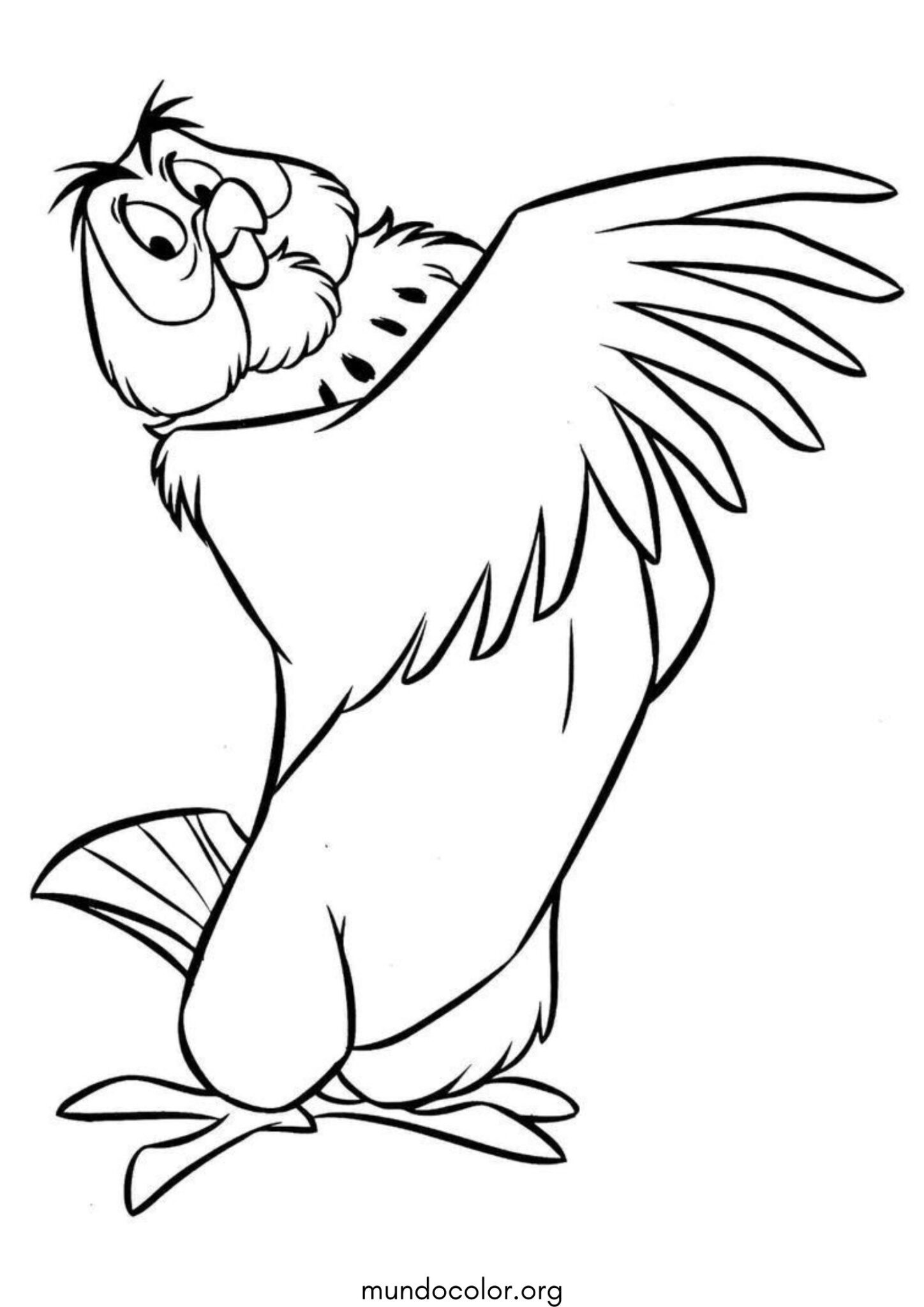 Dibujo de Búho de Winnie Pooh para colorear