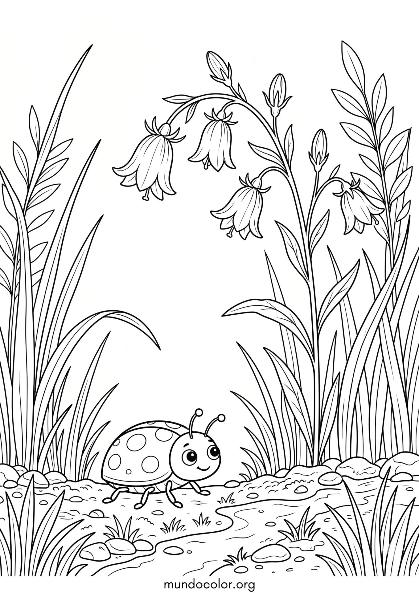 Dibujo de Escarabajo tierno para colorear