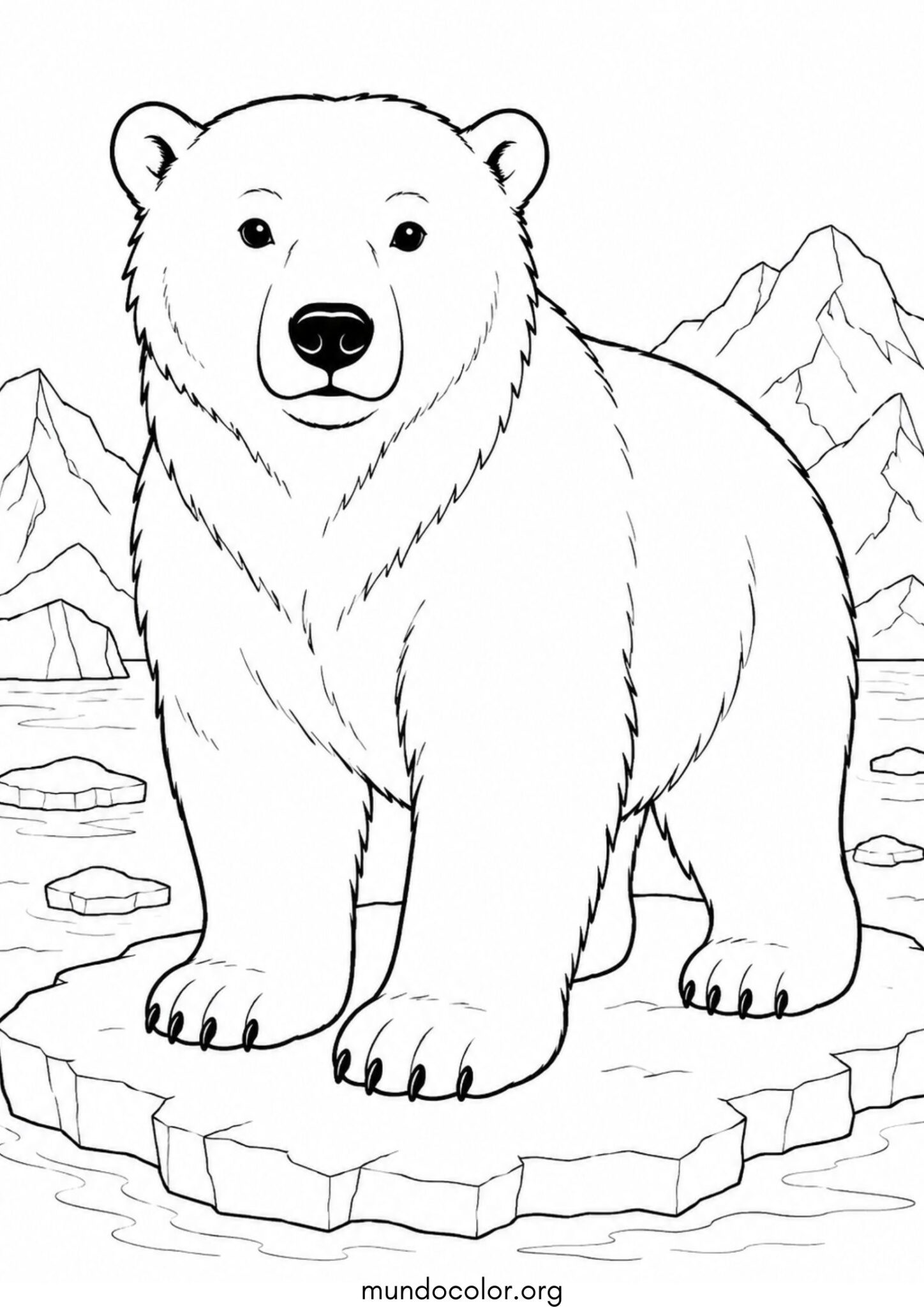 Dibujo de Osito polar para colorear