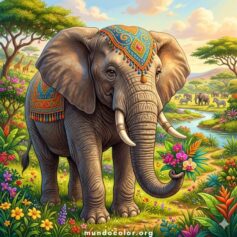 Dibujos de Elefantes para Colorear 🐘 Gratis en PDF e Imprimir en A4