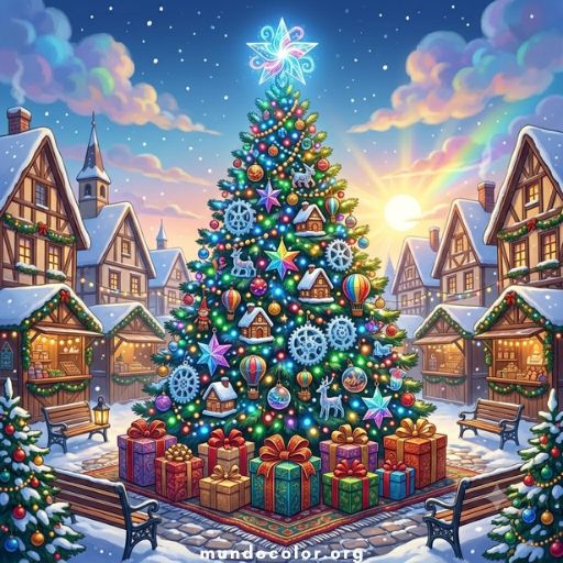 Dibujo de Árbol de Navidad 🎄