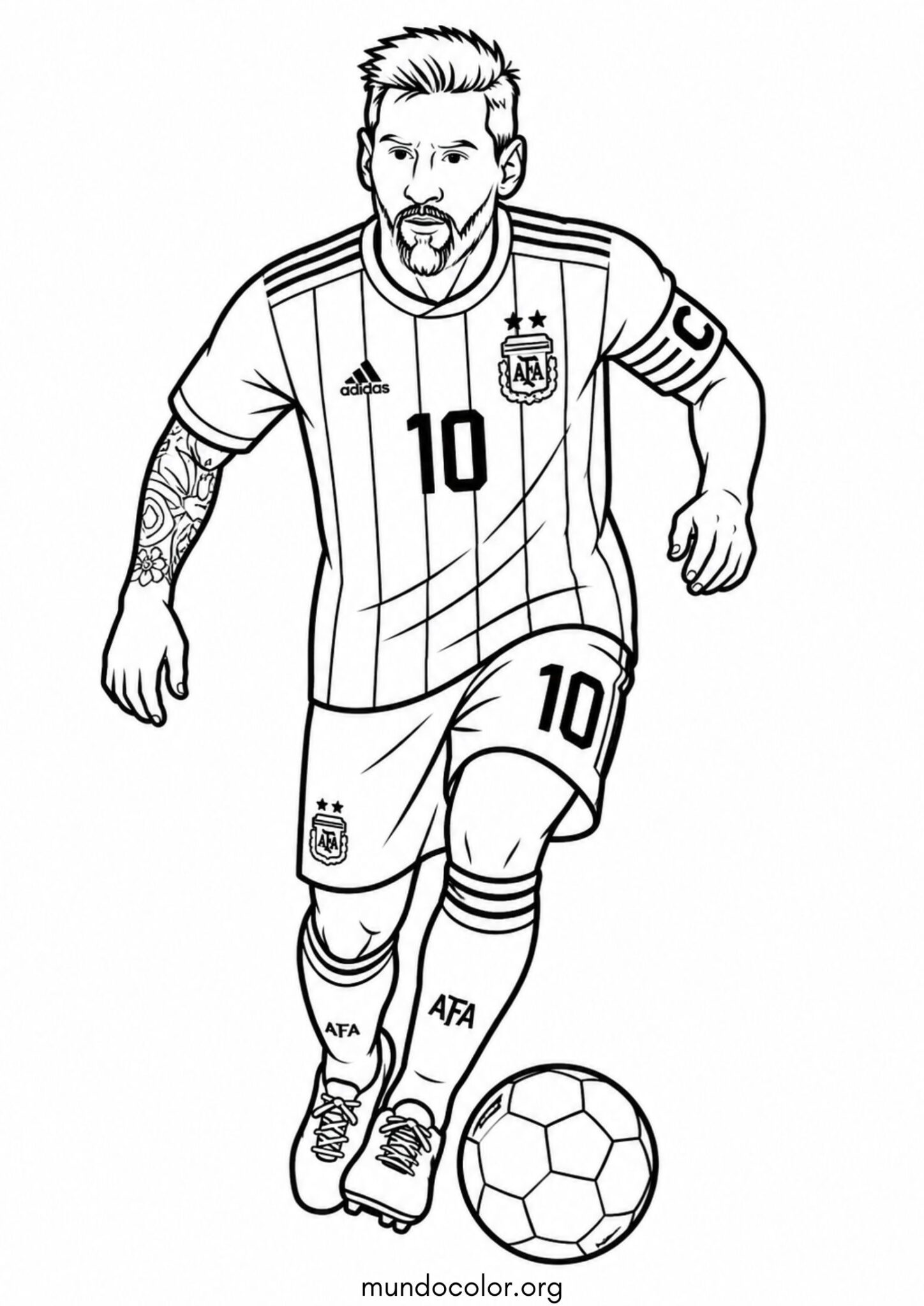 Dibujo de Lionel Messi para colorear
