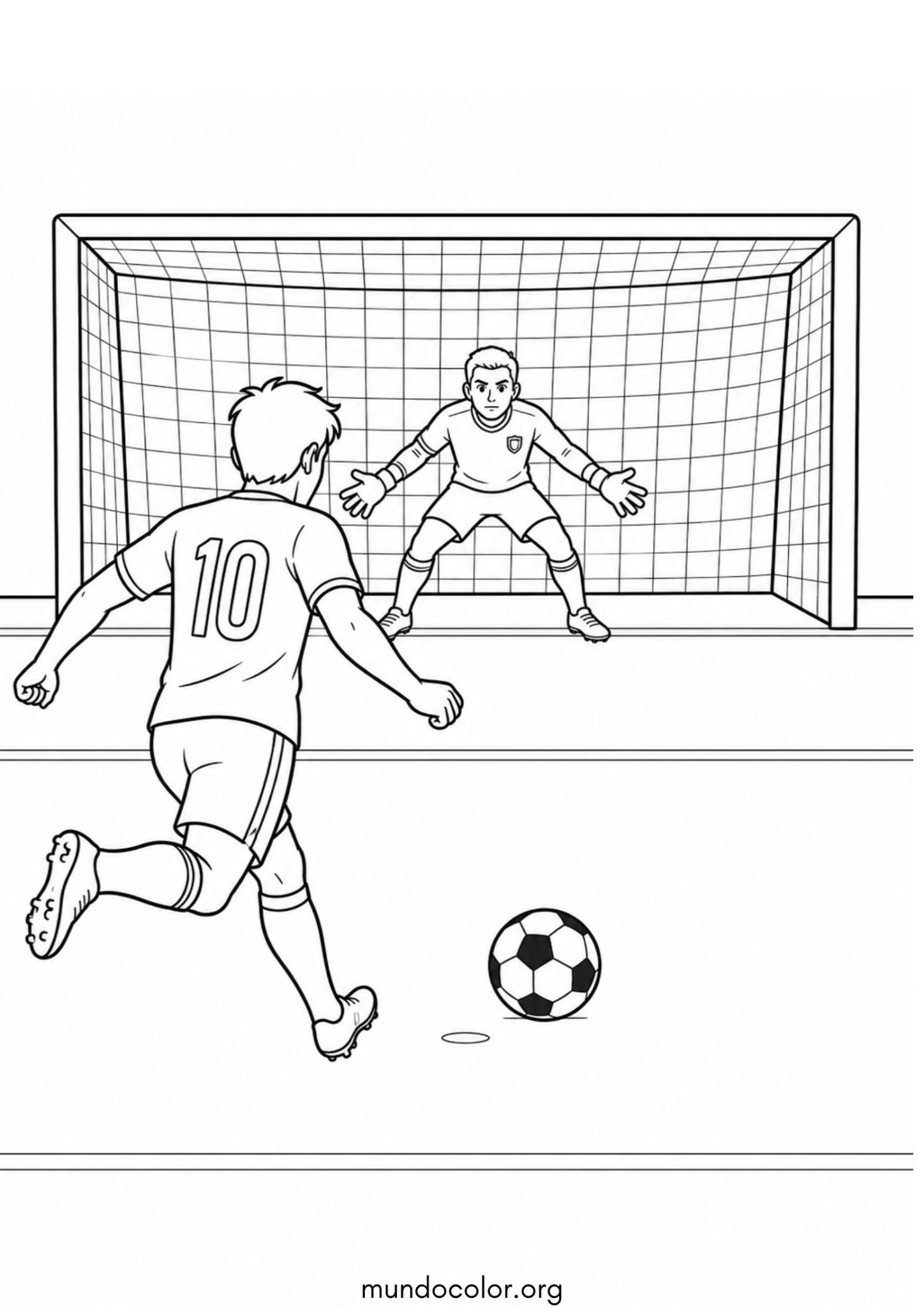 Dibujo de Penalti (Fútbol) para colorear