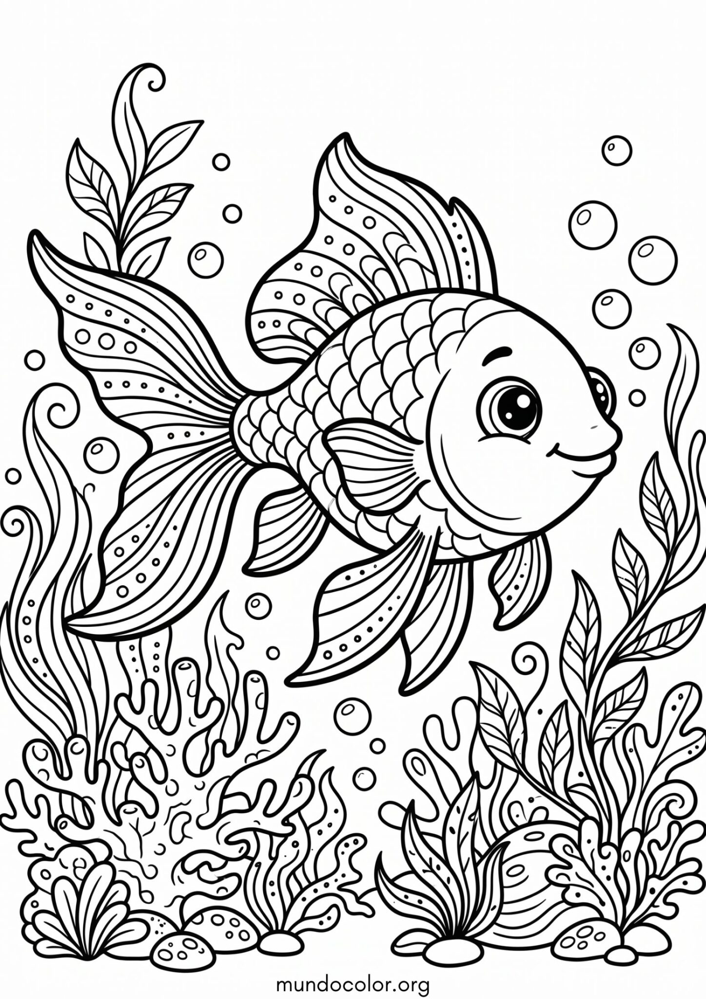 Dibujo de Pez dorado para colorear
