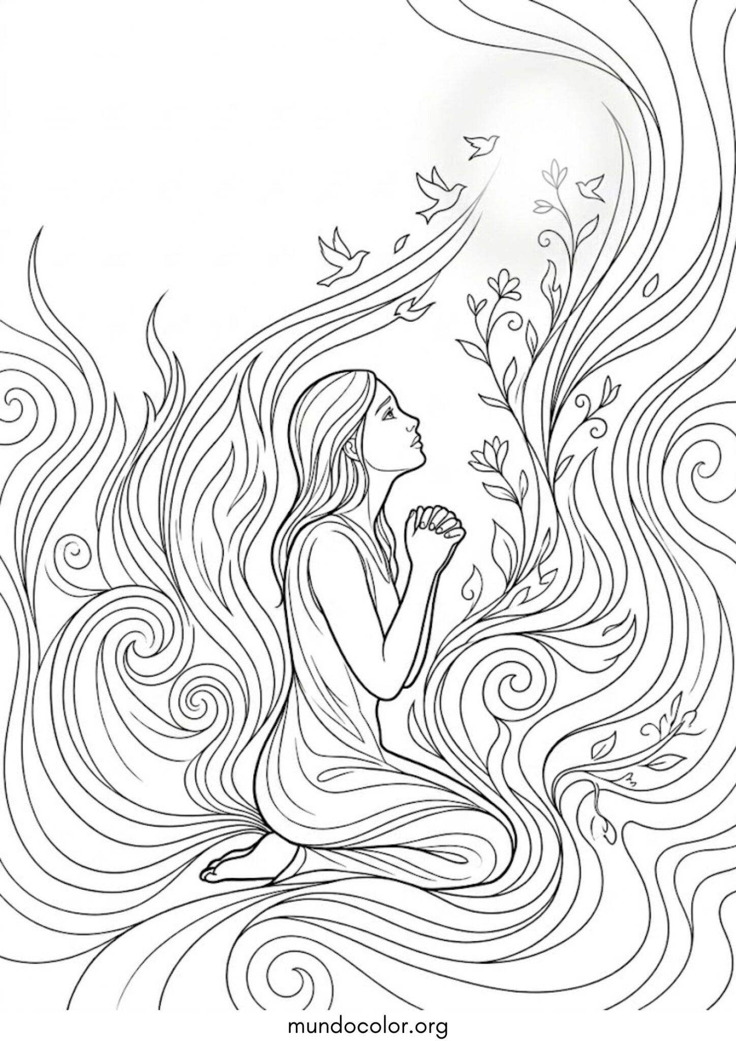 Dibujo de Ánimas del purgatorio para colorear