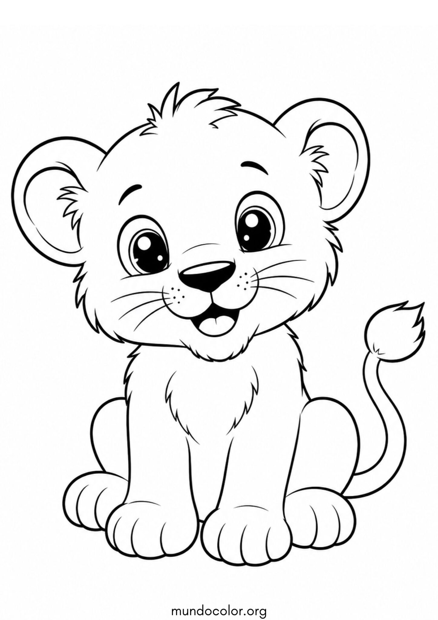 Dibujo de Cachorro de león lindo para colorear