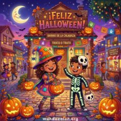Dibujos de Halloween para Colorear 🎃 Gratis en PDF e Imprimir en A4