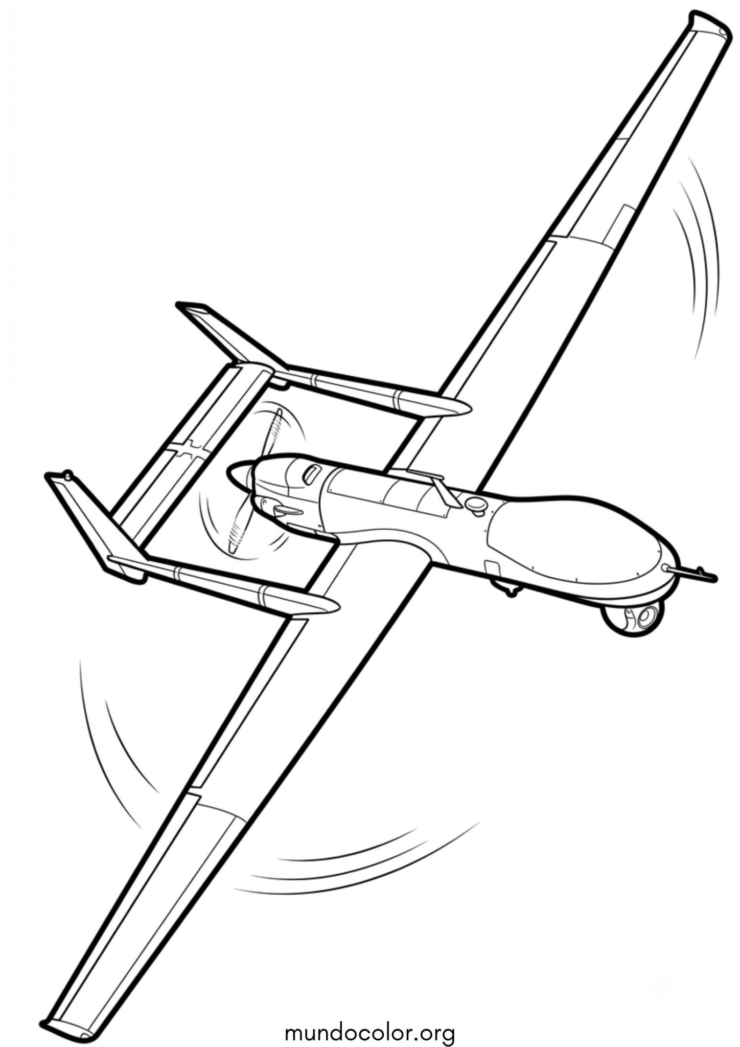 Dibujo de Dron militar táctico para colorear