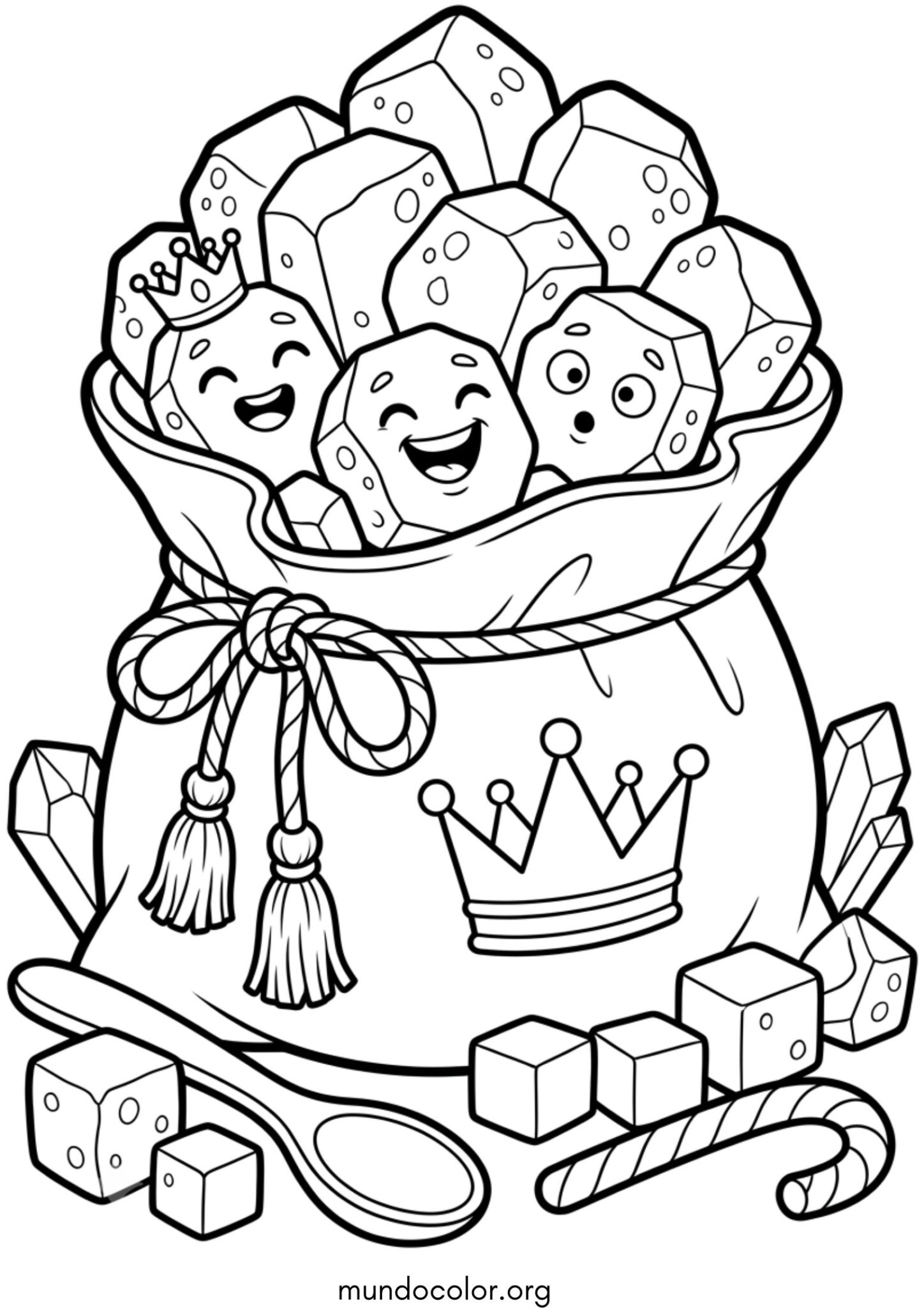 Dibujo de Dibujo de carbón dulce de los Reyes Magos para colorear