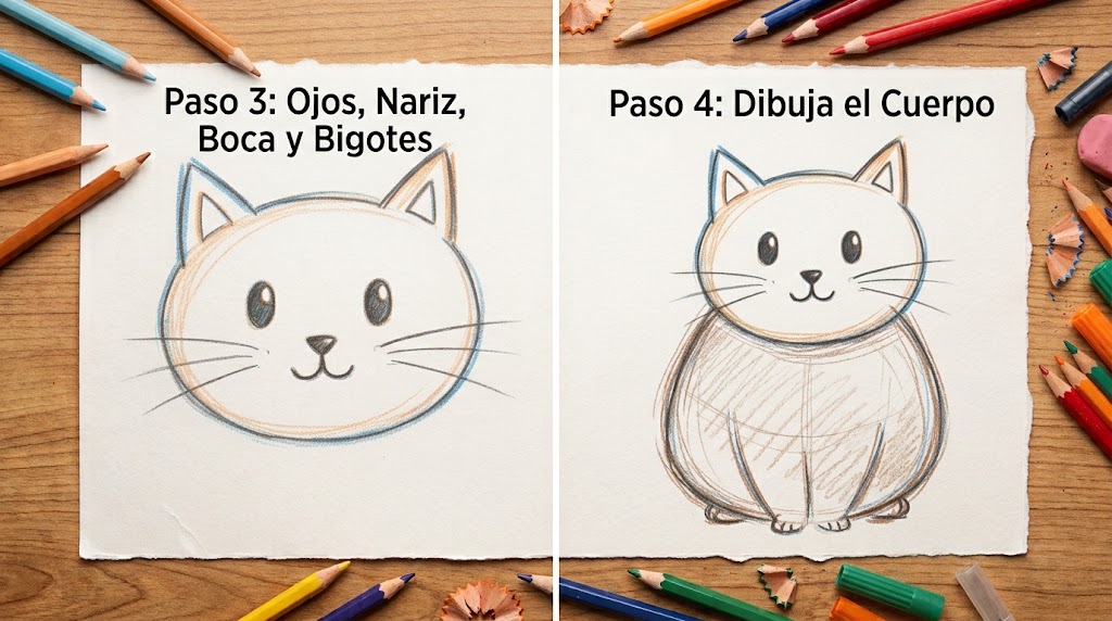 Cómo dibujar un gato fácilmente