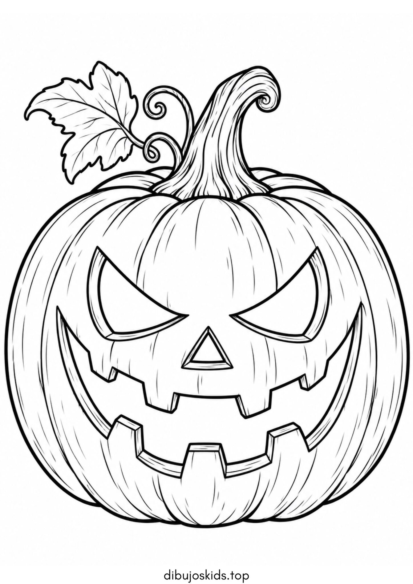 Dibujo de Calabaza de Halloween para colorear