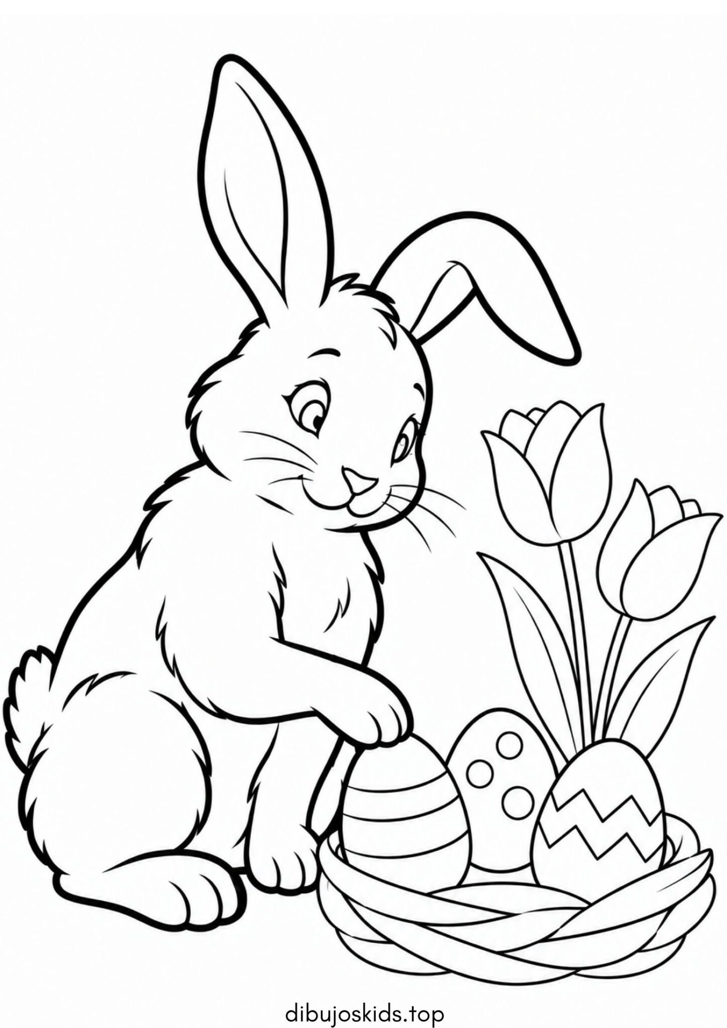 Dibujo de Conejo de Pascua para imprimir Dibujo de Conejo de Pascua para colorear