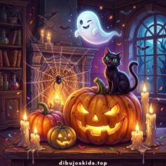 Dibujos de Halloween 🎃 para Colorear e Imprimir Gratis (PDF y JPG en A4)