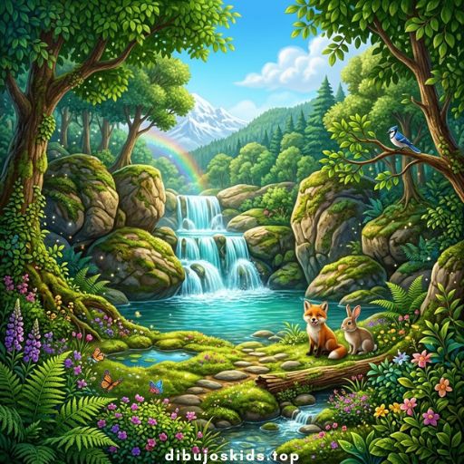 Dibujo de Naturaleza 🌳🌈🌞