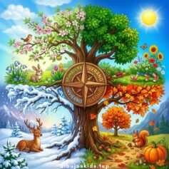 Dibujos de las Estaciones del Año ❄️🌷☀️🍂 para Colorear e Imprimir Gratis (PDF y JPG en A4)