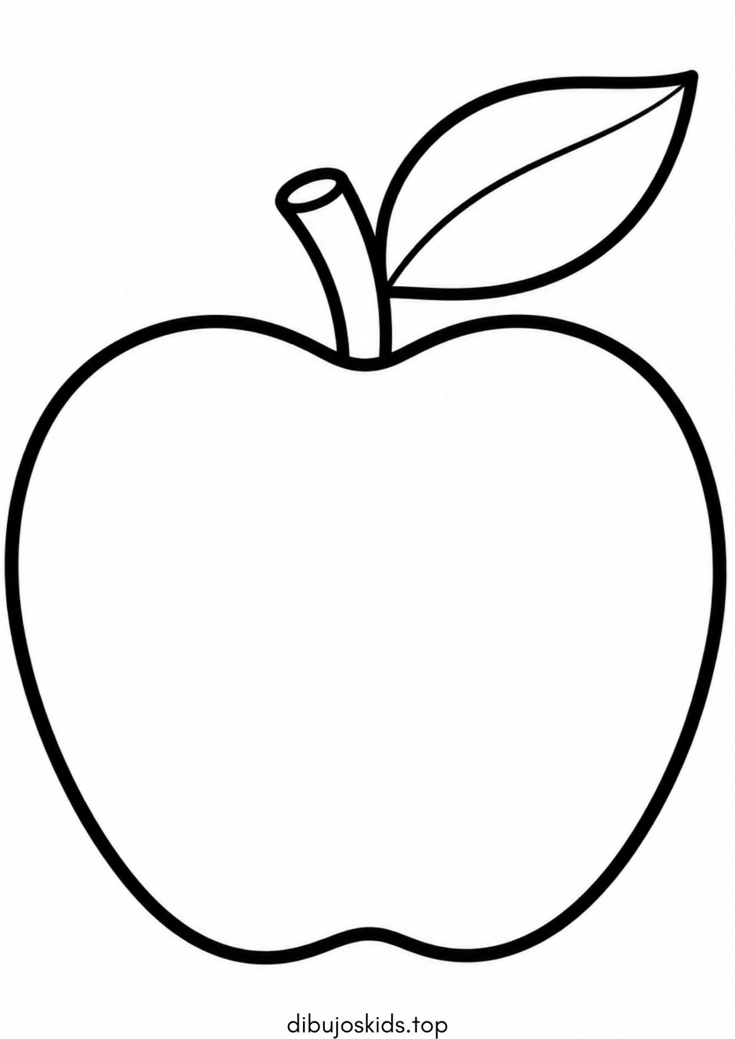 Dibujo de Fruta – manzana para colorear