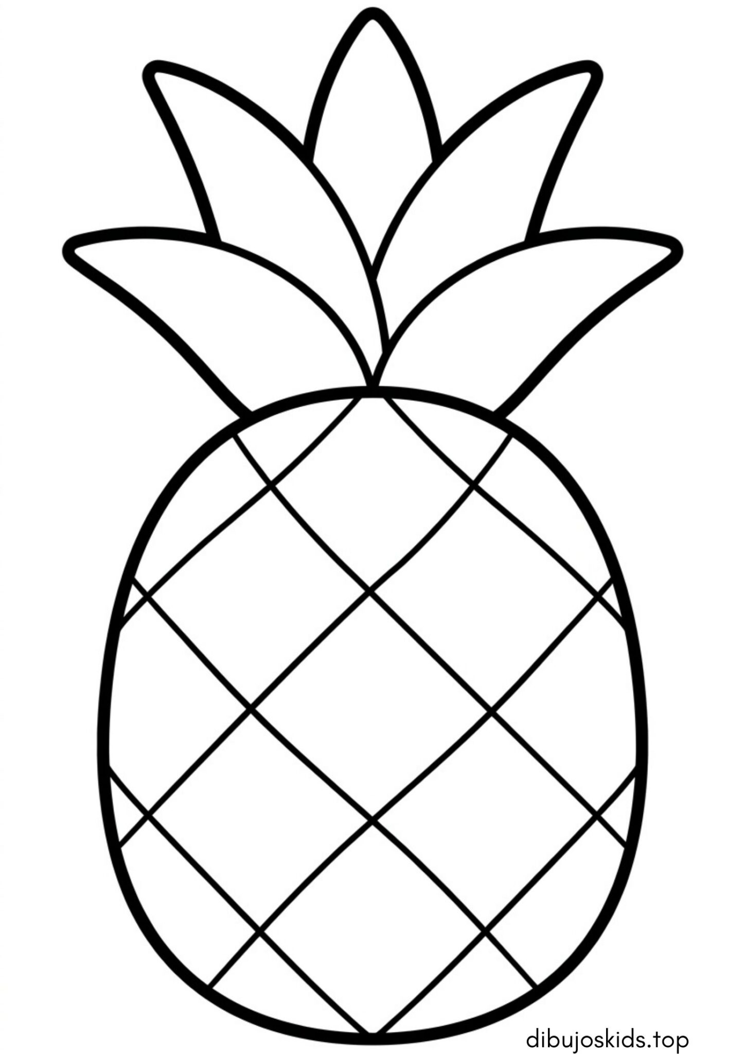 Dibujo de Fruta – piña para colorear