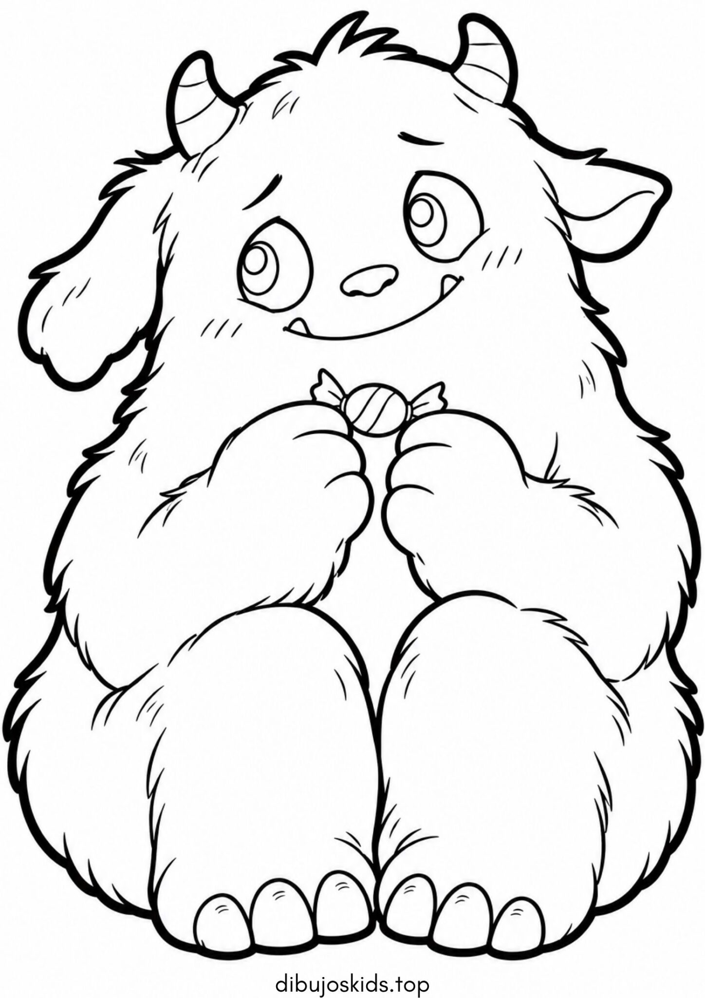 Dibujo de Monstruo tierno de Halloween para colorear