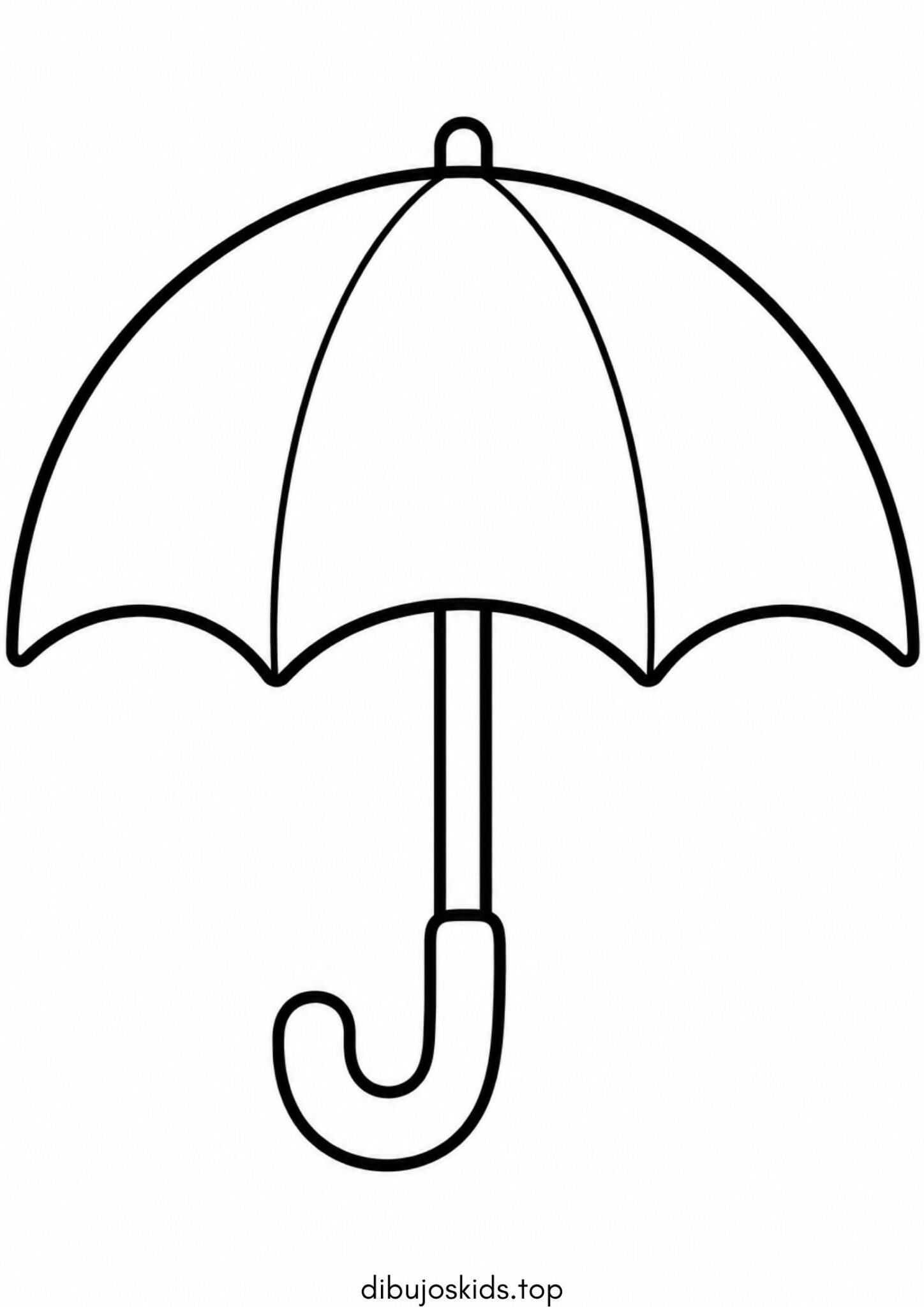 Dibujo de Paraguas grande simple para bebés para colorear