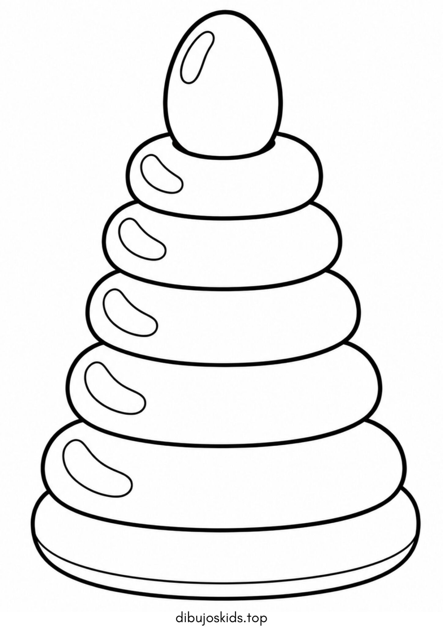 Dibujo de Pirámide de aritos para colorear