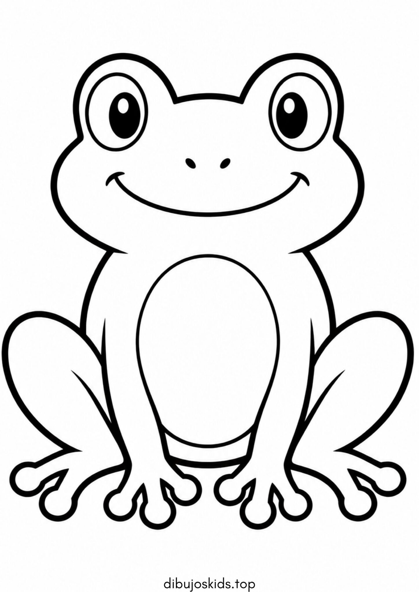 Dibujo de Ranita simple para bebés para colorear