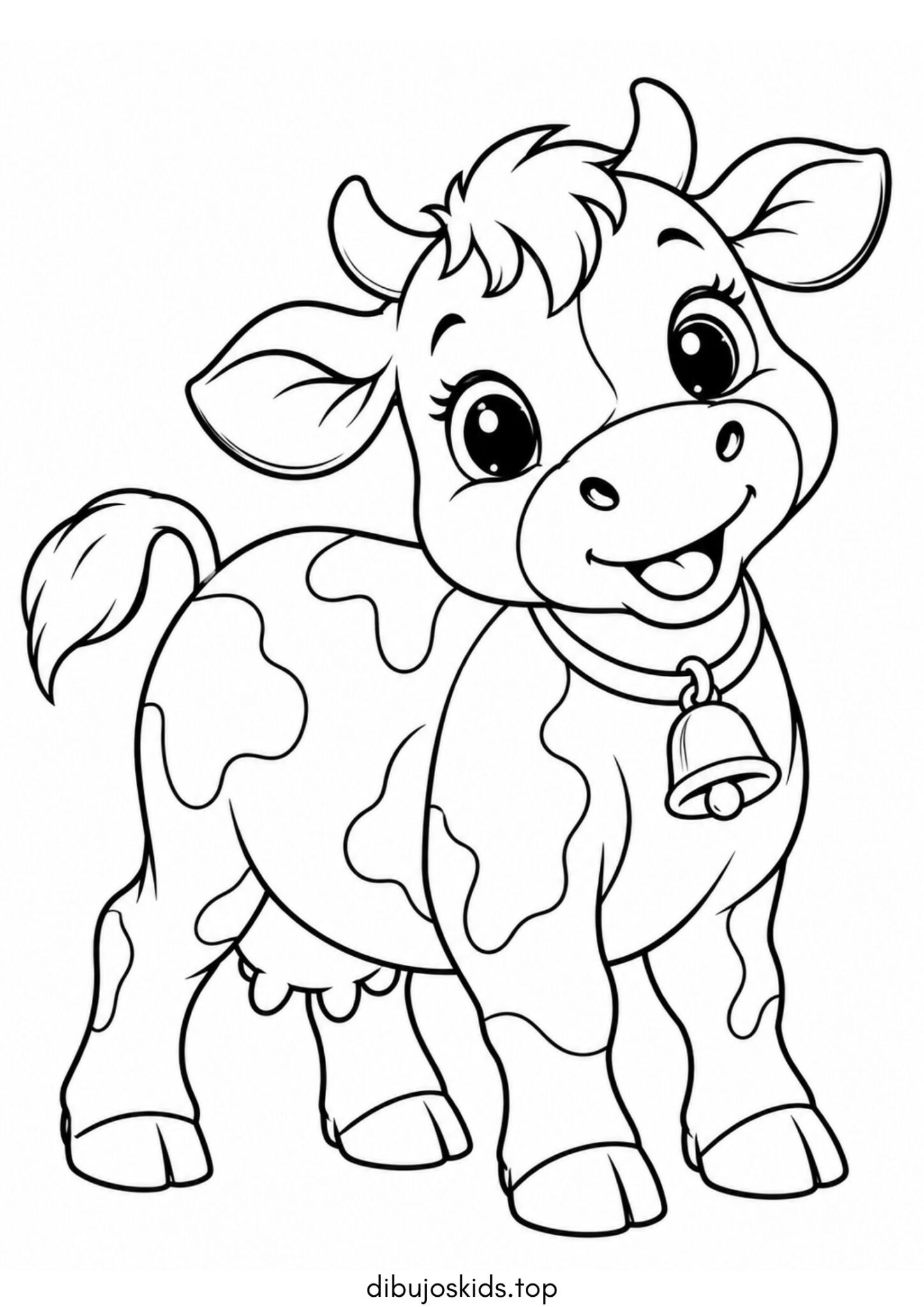 Dibujo de Vaca tierna para colorear